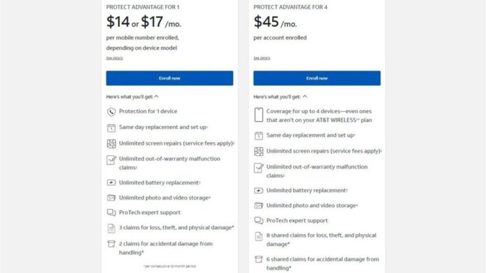 Smartphone insurance plans